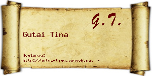 Gutai Tina névjegykártya